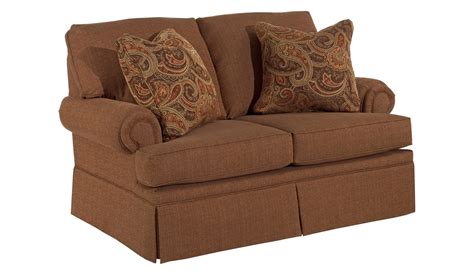 Broyhill Furniture Jenna Upholstered Love Seat With Rolled Arms Ahfa
