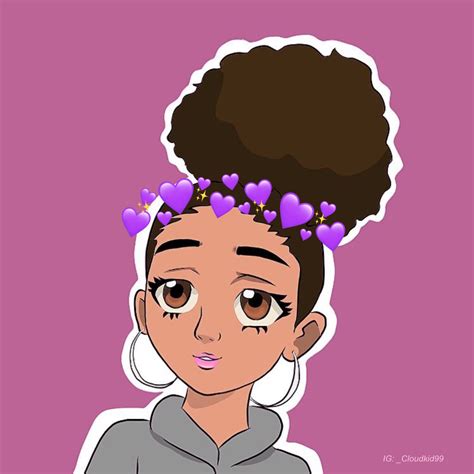 Pin By Cloudkid On 〰️ My Edits 〰️ Instagram Cartoon Black Girl