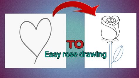 How To Draw A Rose From Heart Shape Step By Step Tutorial For