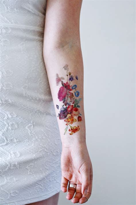 Beautiful Large Vintage Floral Temporary Tattoo Tattoorary