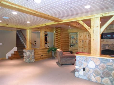 Log Cabins With Walkout Basements Craftsman Style Lake House Plan
