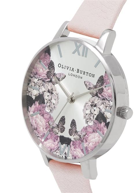 Olivia Burton Signature Florals Big Dial Watch Blush And Silver