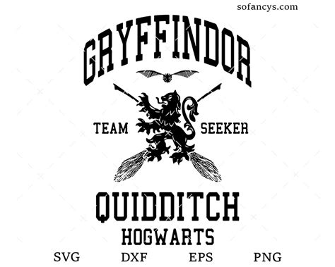 Gryffindor Quidditch Svg Dxf Eps Png Cut Files