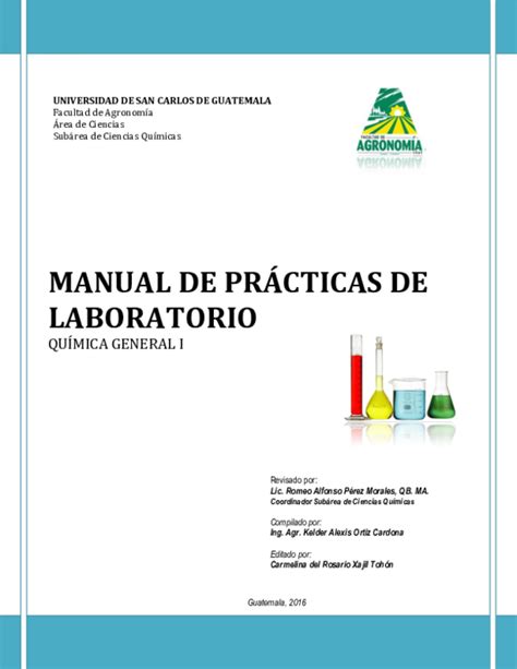 Pdf Manual De PrÁcticas De Laboratorio QuÍmica General I Luis