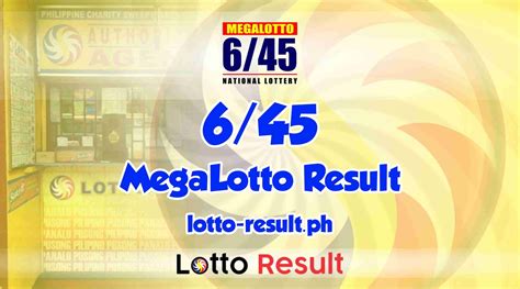 All of the lotto results for pcso for the major lotto games can be released in any order whereas the digital games' results are released in exact order. 6/45 Lotto Result - Official 6/45 Mega Lotto Result
