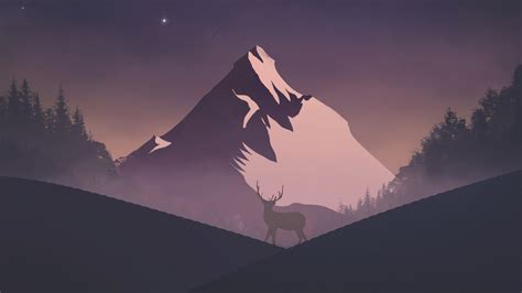 1920x1080 Reindeer Mountains Minimal 5k Laptop Full Hd 1080p Hd 4k