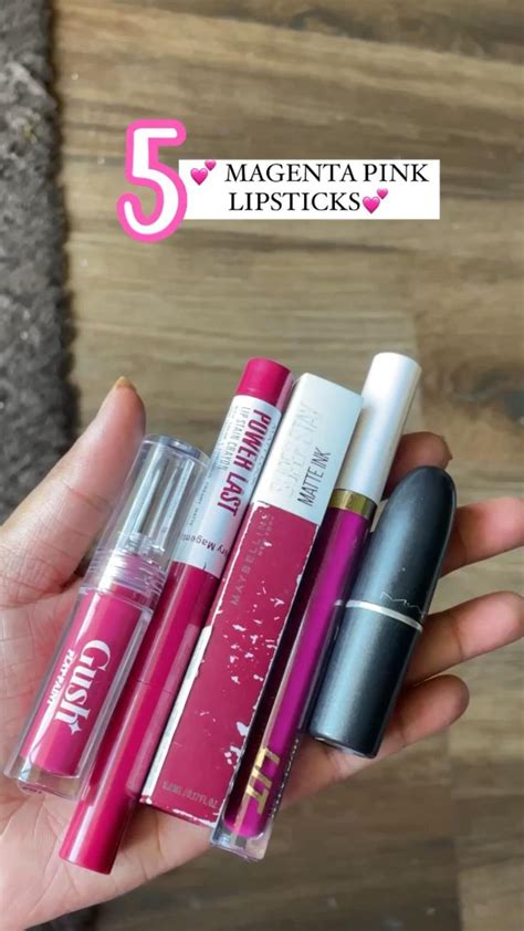 Magenta Pink Lipsticks Lipstick Swatches Lipstick For Dark Skin Lip