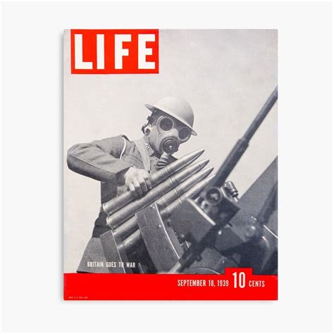 World War Ii Life Magazine Cover Poster Canvas Print Wooden