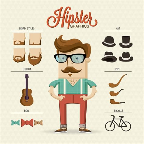 Hipster Character Designs Custom Designed Illustrations ~ Creative Market