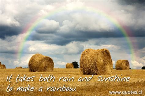 It Takes Both Rain And Sunshine To Make A Rainbow Quotes