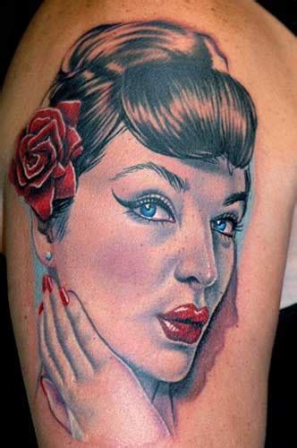 Touch device users, explore by touch or with. pin-up tattoos