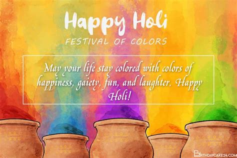 Write Wishes On Watercolor Holi Greeting Card Holi Greetings Holi