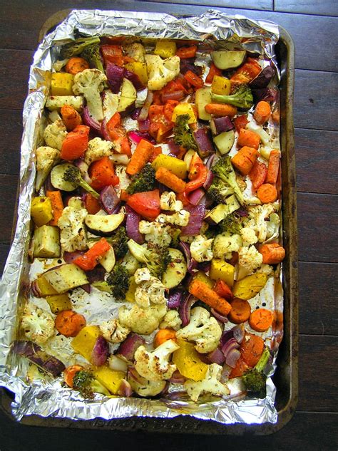 Roasting Vegetables In The Oven Chart