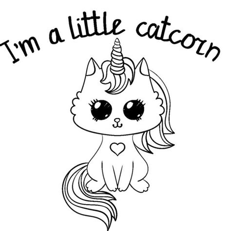 970 Colouring Pages Unicorn Kitten For Free | Hello kitty colouring