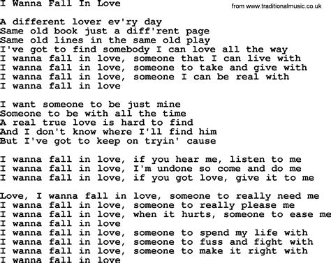 I Wanna Fall In Love With You Lyrics Lyurivac