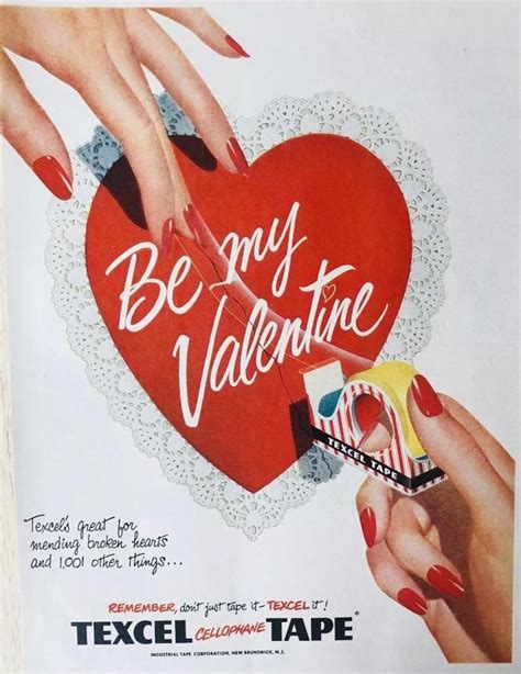 Cellophane tape size has many applications people discover every day. Vintage Ads — 1950 Texcel Cellophane Tape Valentines ...