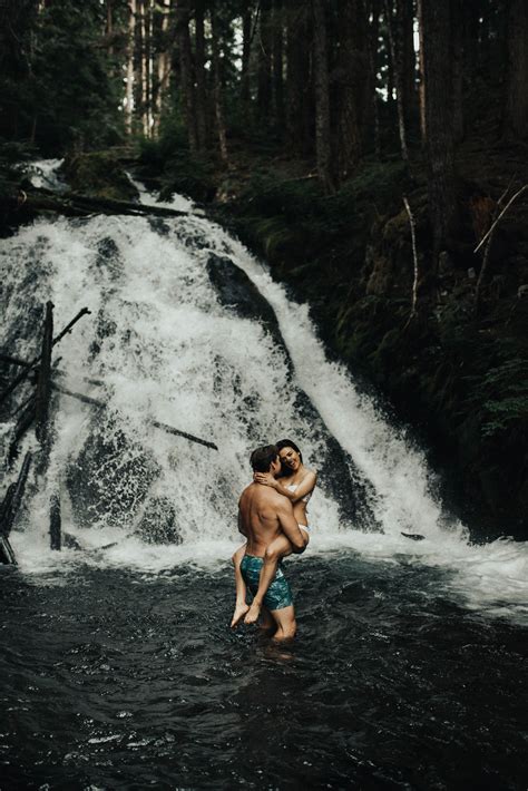 Romantic And Steamy Couple Shoot Waterfall Couple Shoot Casual Outfit Ideas For Couple Shoot