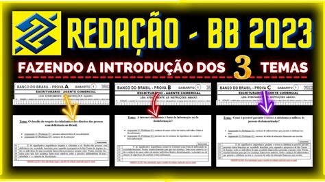 Fazendo A Reda O Introdu O Dos Temas Do Concurso Do Banco Do Brasil Funda O