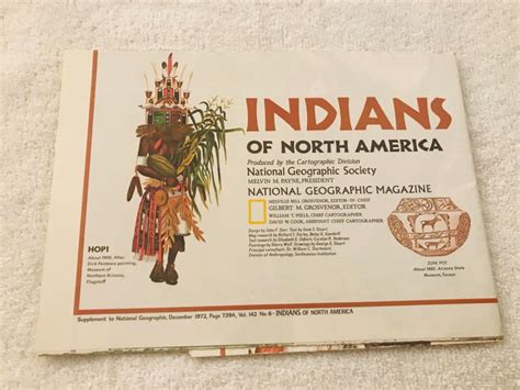 National Geographic December 1972 Map Indians Of North America Before