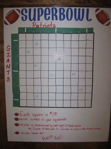 Best 25 Superbowl Squares Ideas On Pinterest Football Squares