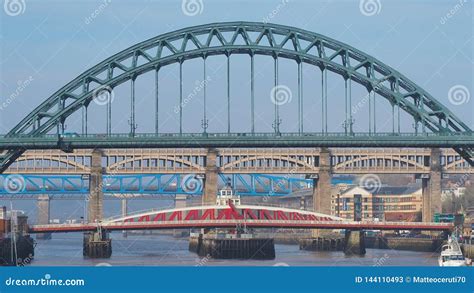 Newcastle Upon Tyne England United Kingdom The Bridges Over The