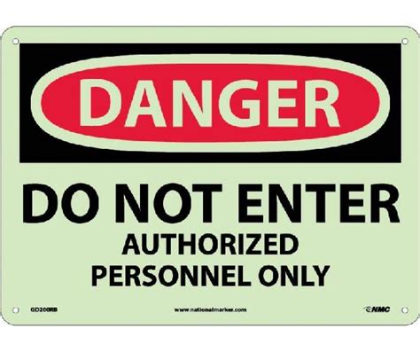 Danger Do Not Enter Authorized Personnel Only Sign Mutual Screw Supply