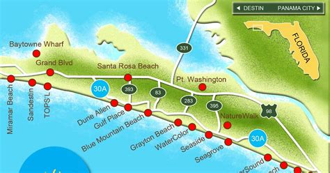 Destin Florida Map Of Area Map Worksheets