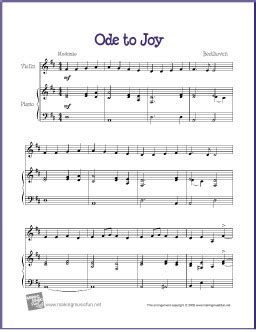 Beginner violin sheet music for house of the rising sun this version is the traditional blues version and inspiration for the rendition that eric burdon and the animals made famous in the sixties, (pay special attention to the first, third, fourth and fifth verses). Ode to Joy (Beethoven) | Free Violin Sheet Music (Digital Print)