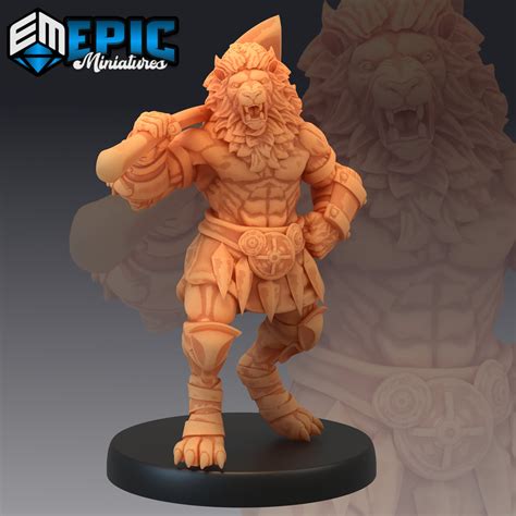 Tabaxi Warrior Miniature High Quality Tabletop Rpg 3d Printed Etsy