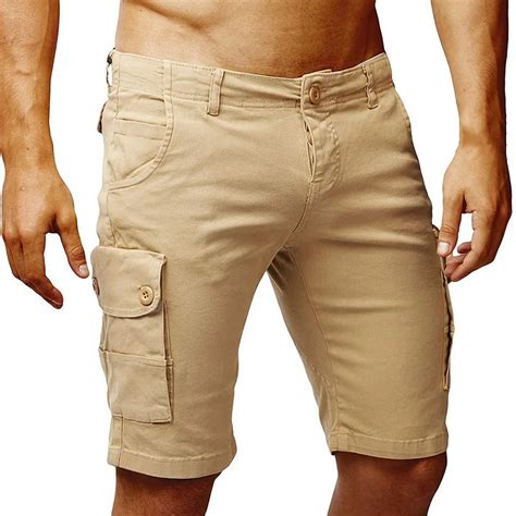 wenyujh 2019 new brand men knee length solid cargo shorts men khaki black green casual shorts