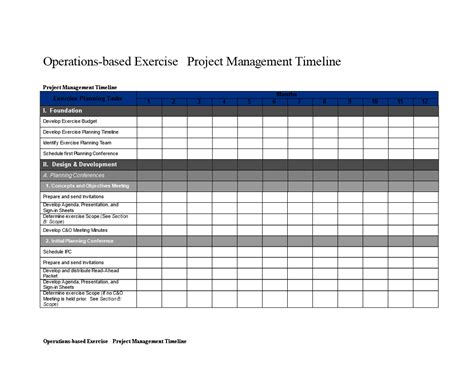 Project Management Timeline Word How To Create A Project Management