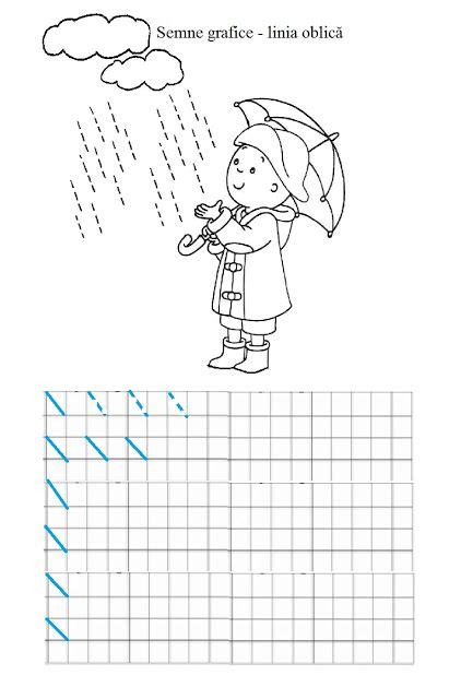Semne Grafice Linia Oblică Stângadreapta Preschool Tracing