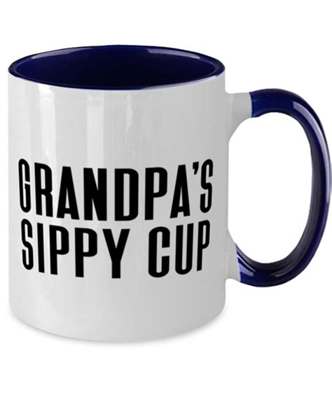 Beautiful Grandpa Ts Grandpas Sippy Cup Grandpa Two Etsy
