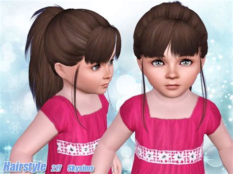 Skysims Hair Toddler 217a Sims 5 Sims 4 Cas Sims 3 Toddler Hair