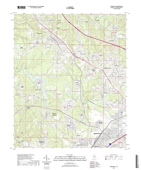 Mytopo Adamsville Alabama Usgs Quad Topo Map