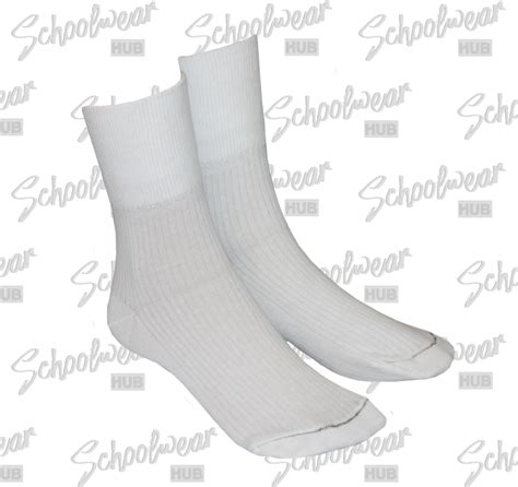 Generic Knitted Sock Ankle Girl Wht Schoolwear Hub