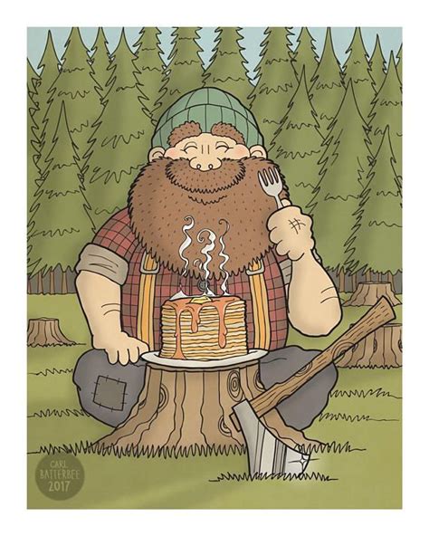 Lumberjack Illustration Art Print