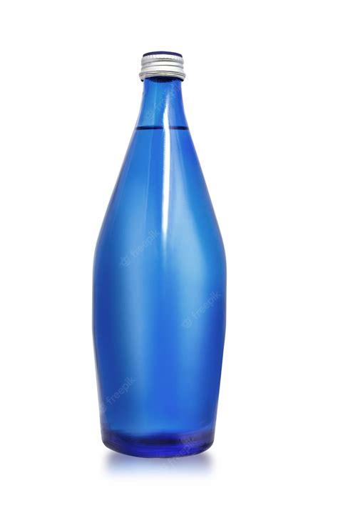 Premium Photo Blue Glass Bottle
