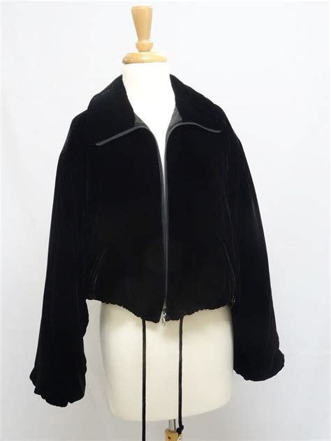 Stunning Vintage Couture Emanuel Ungaro Parallele Black Velvet Blazer