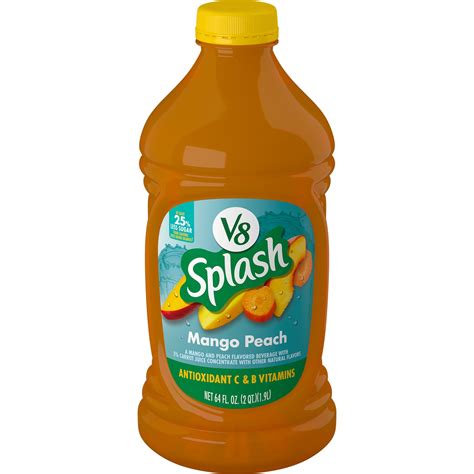 V8 Splash Mango Peach Flavored Juice Beverage 64 Fl Oz Bottle