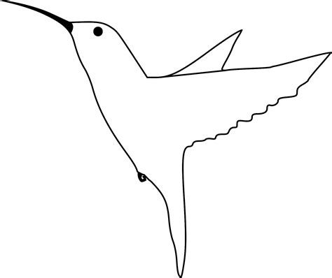 Hummingbird Outline Clipart