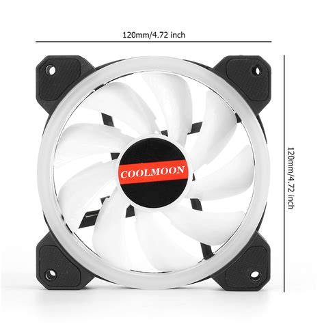 Rgb Air Cooling Fan 12cm Desktop Computer Chassis Cooling Fan Colorful