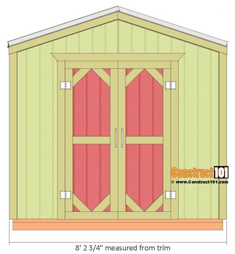 Garden Shed Plans 8x8 Step By Step Construct101