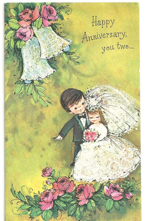 Best wishes for even sweeter years to come. 1st Wedding Anniversary Card, 1970. | Our first Wedding Anni… | Flickr