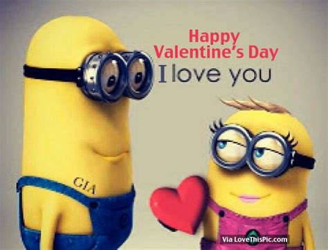 Happy Valentines Day I Love You Minions Funny Minions Valentines
