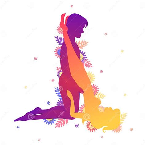 Kama Sutra Sexual Pose The Shoulder Stand Stock Vector Illustration