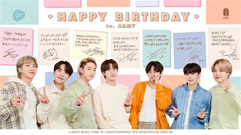 Bts Japan Official Happy Birthday Card 방탄소년단bts 카테고리