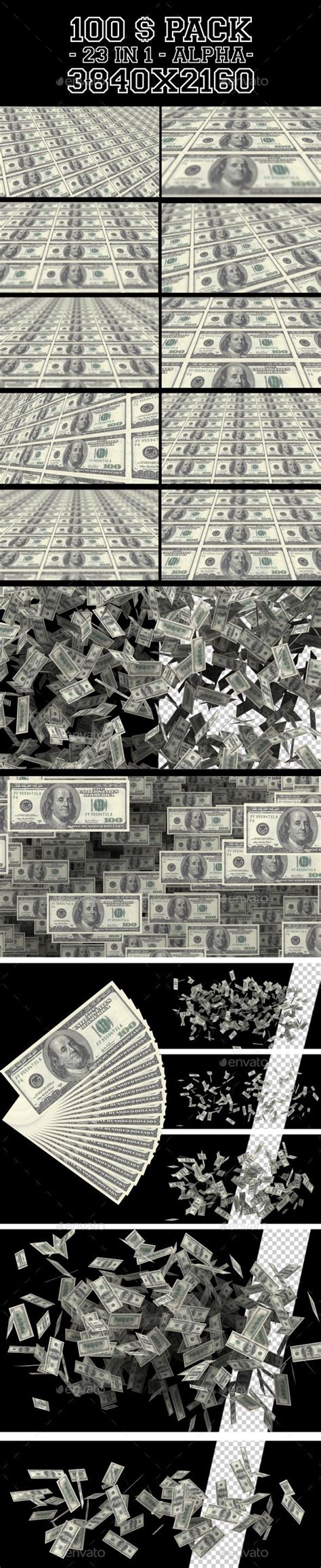 100 Dollars Pack V2 23 in 1 | Wallpaper backgrounds, 100 dollar, 3d