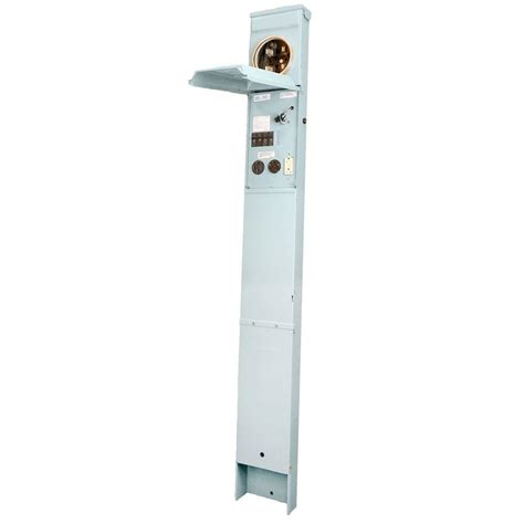 Loop feed lugs on all pedestals up to 350 mcm wire. GE RV Lighted Earth Buried Pedastal 100 Amp 120/240-Volt ...