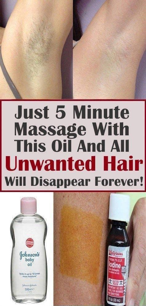 just 5 minute massage with this oil and all unwanted hair will disappear forever